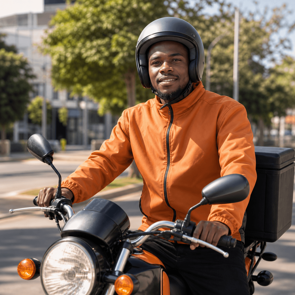 A Wobble courier ready to make deliveries
